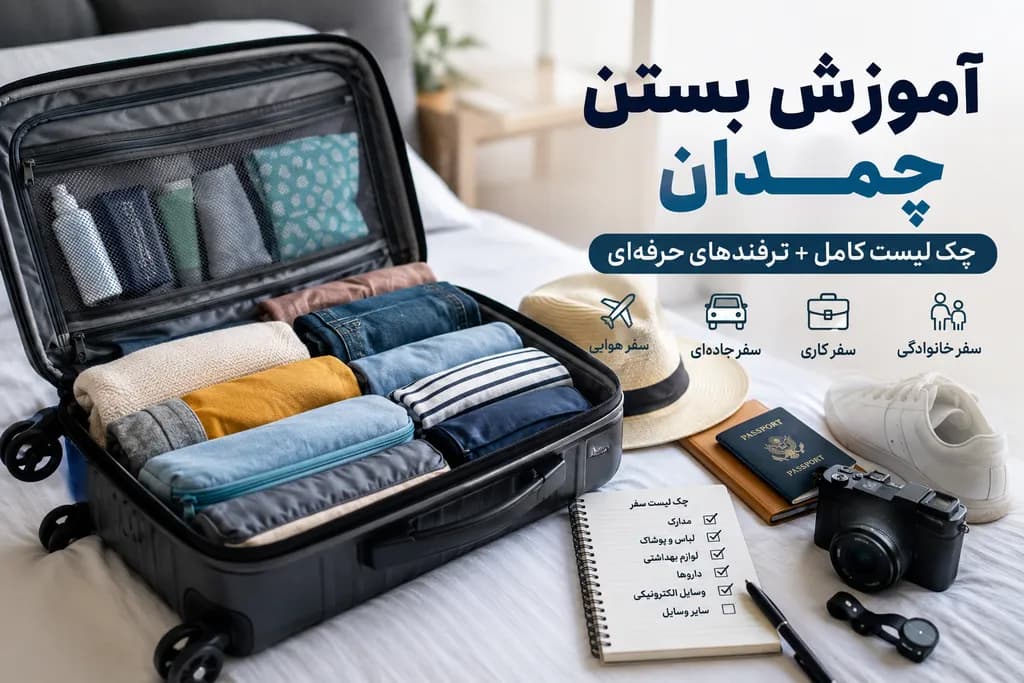 آموزش بستن چمدان برای سفرهای مختلف