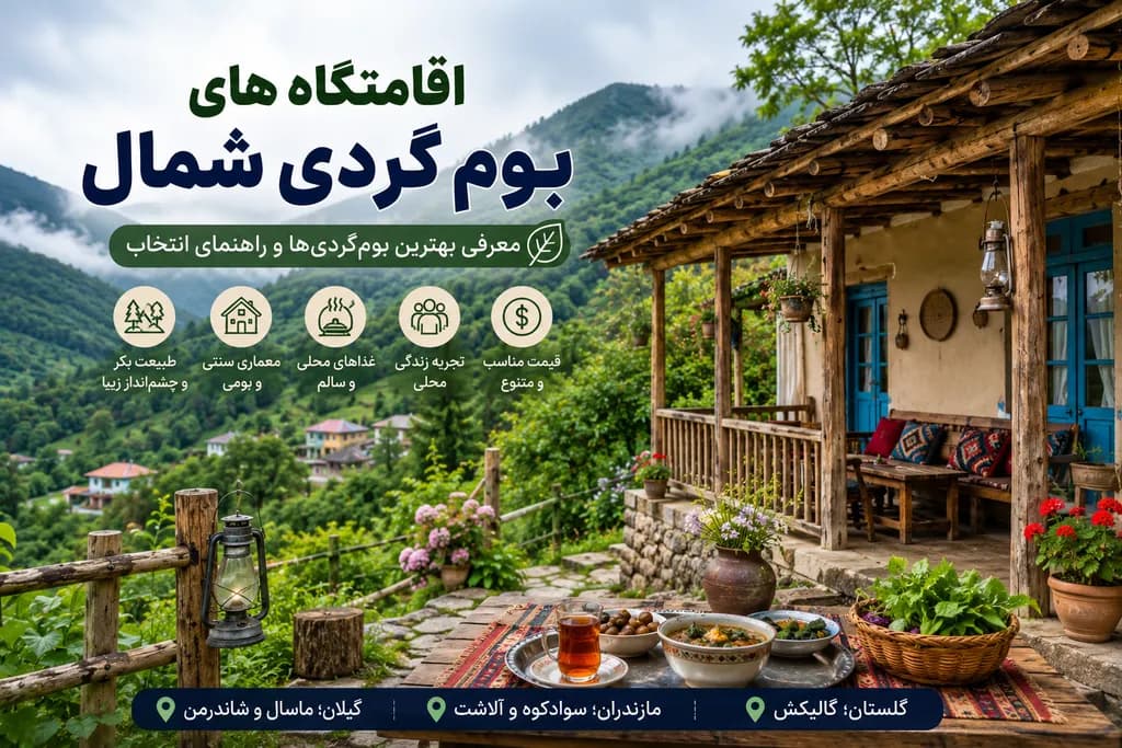 اقامتگاه های بوم گردی شمال؛ معرفی بهترین بومگردیها و راهنمای انتخاب